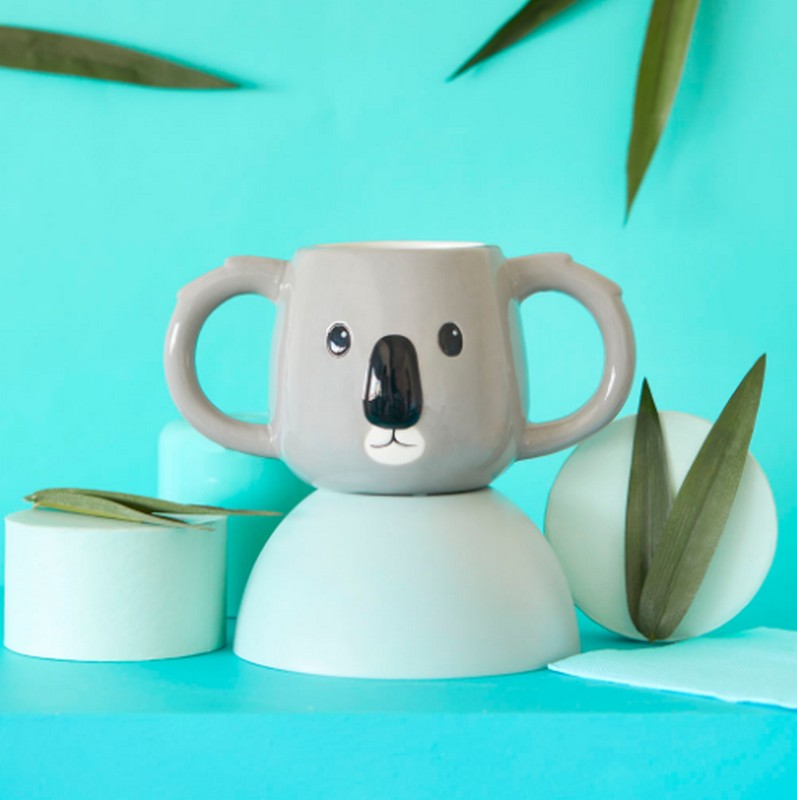 Tazza mug in ceramica a forma di muso di koala